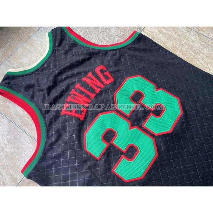 Maillot New York Knicks Patrick Ewing NO 33 Mitchell & Ness 1991-92 Noir